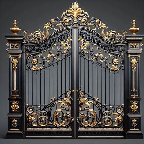 Premium designer wrought iron entrance gate — MAA Chamunda